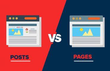 WordPress posts vs pages
